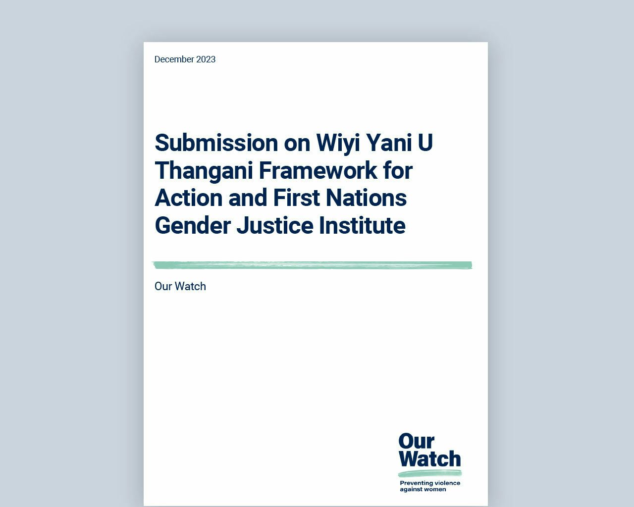 Submission Wiyi Yani U Thangani framework