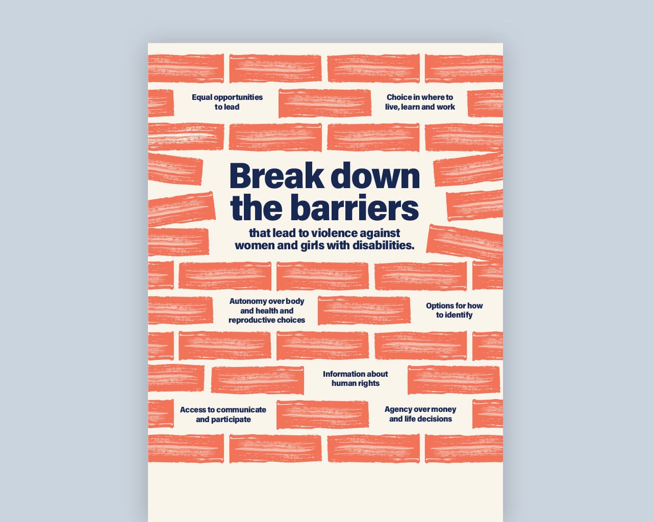 Break down the barriers – poster