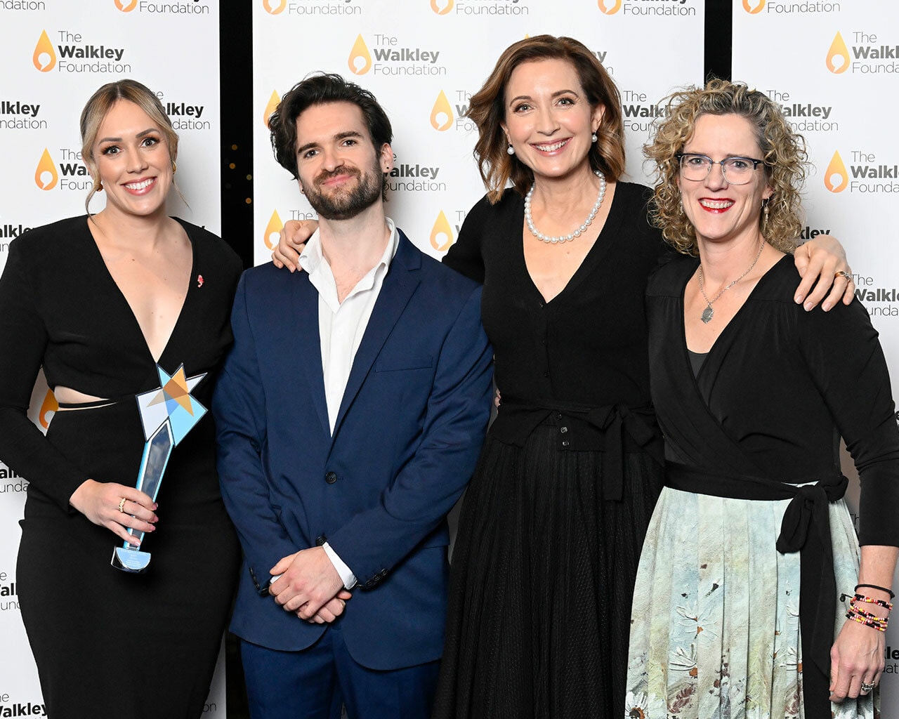 Jessica Lodge, Adam Buncher and Melissa Downes from Nine Entertainment Co with Patty Kinnersly, Our Watch CEO.