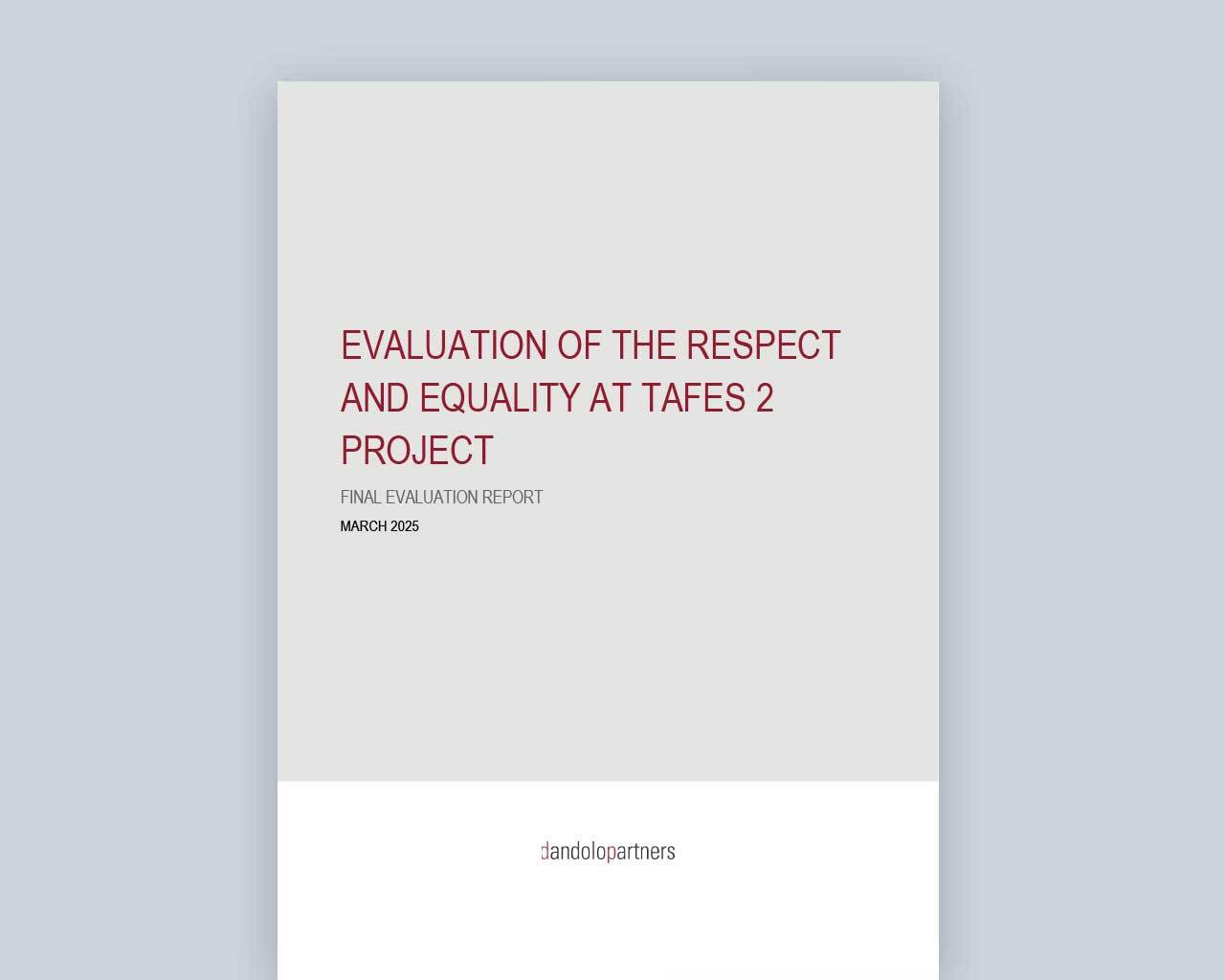 TAFE RET2 evaluation